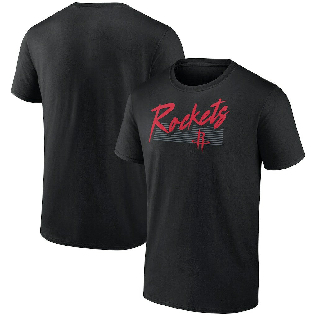 NBA - Houston Rockets Color Block Slant Quick Strike T-Shirt - Black