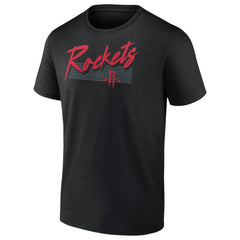 NBA - Houston Rockets Color Block Slant Quick Strike T-Shirt - Black