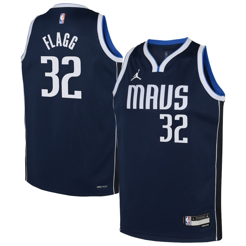NBA - Cooper Flagg Dallas Mavericks Jordan Brand Youth Swingman Jersey - Statement Editi- Navy