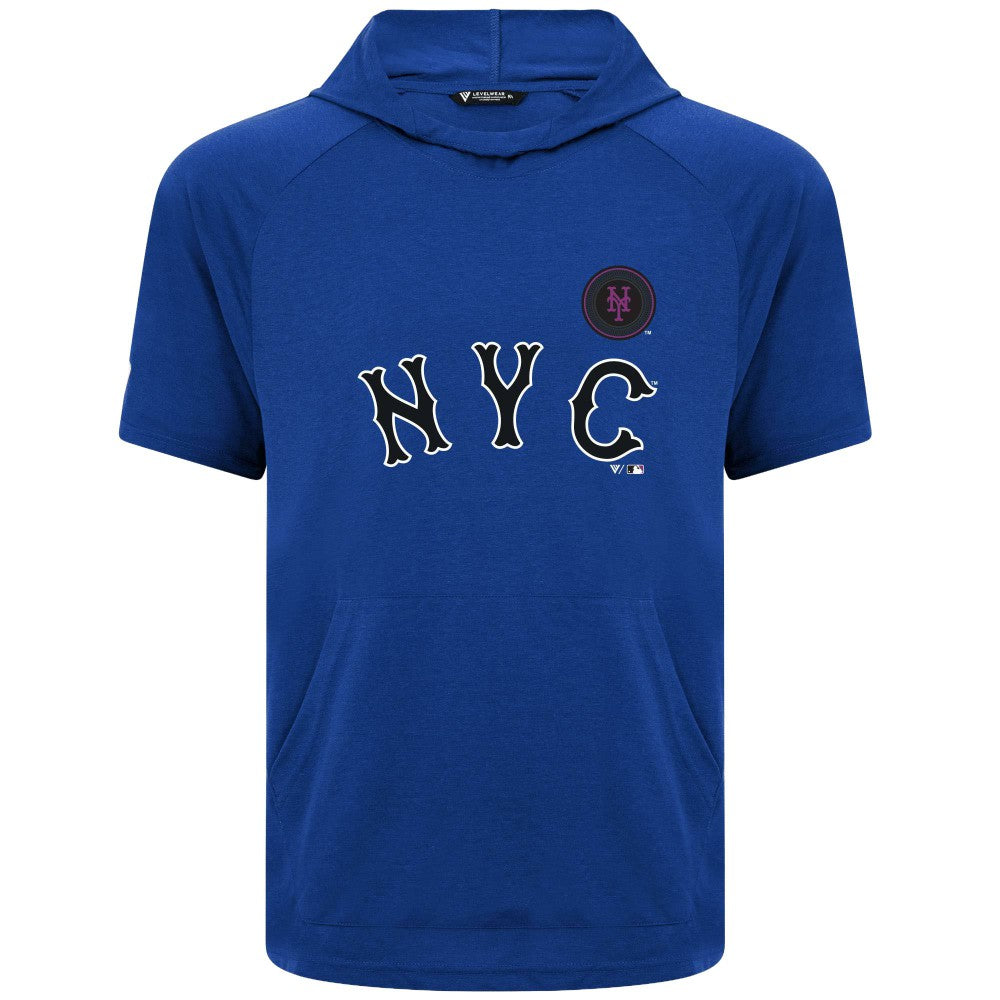 New York Mets Levelwear City Connect Phase Core Logo Pullover Hoodie T-Shirt Clearance