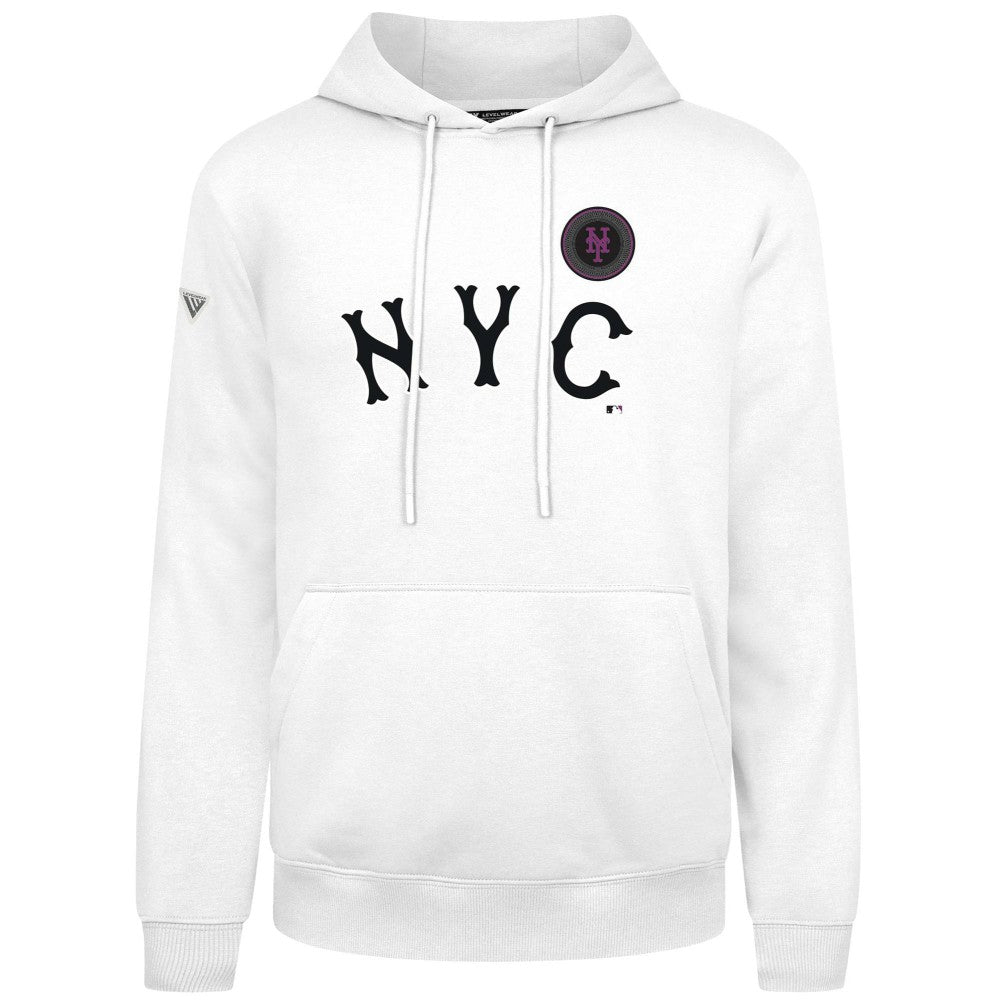 New York Mets Levelwear City Connect Podium Core Logo Pullover Hoodie Sale