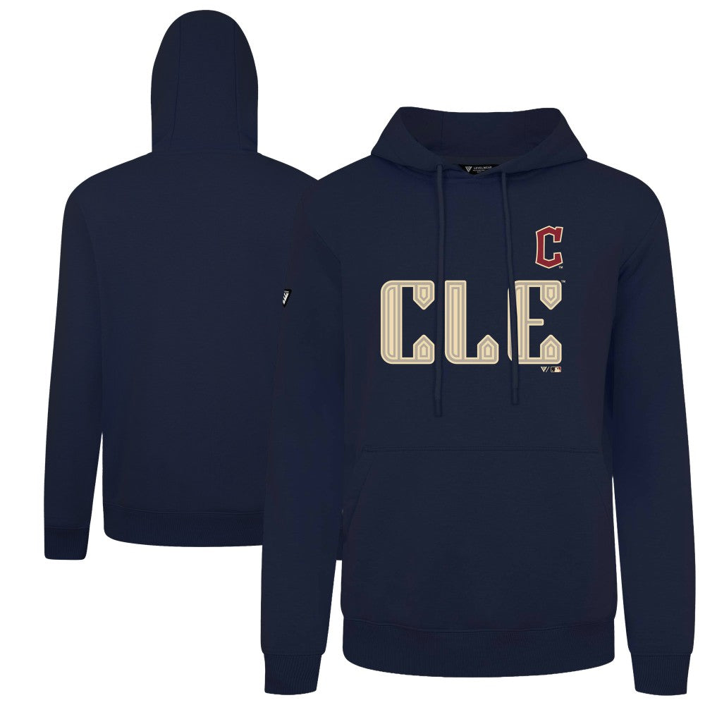Cleveland Guardians Levelwear City Connect Podium Core Logo Pullover Hoodie Online