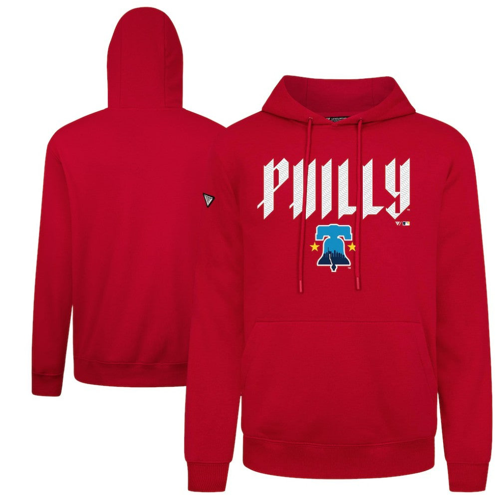 Philadelphia Phillies Levelwear City Connect Podium Back Splash Pullover Hoodie On Sale