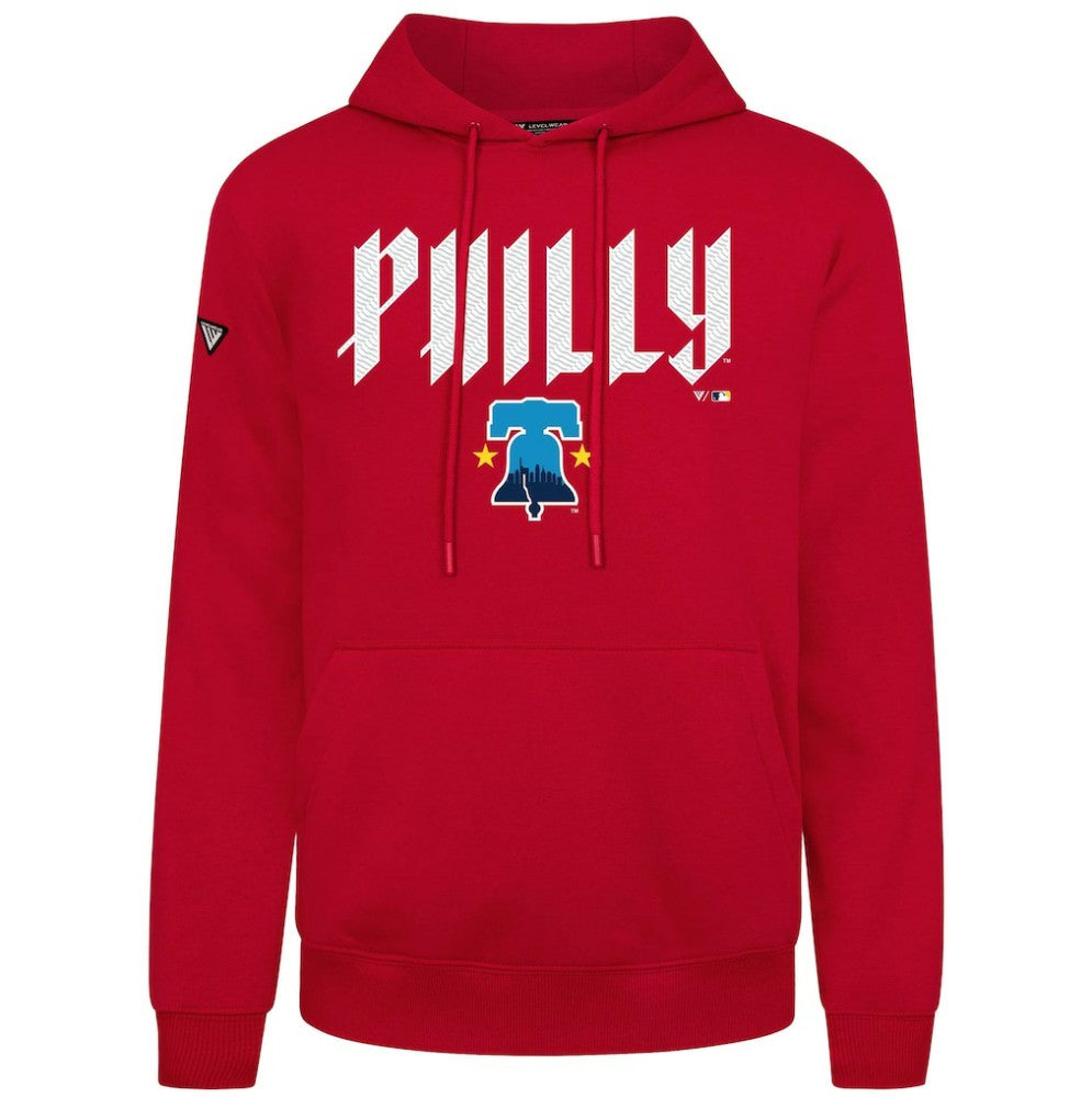 Philadelphia Phillies Levelwear City Connect Podium Back Splash Pullover Hoodie On Sale
