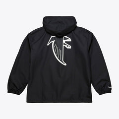 Atlanta Falcons Coaches Full-Snap Hooded Windbreaker Jacket Black - Mitchell & Ness