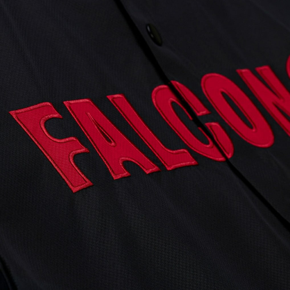 Atlanta Falcons Coaches Full-Snap Hooded Windbreaker Jacket Black - Mitchell & Ness