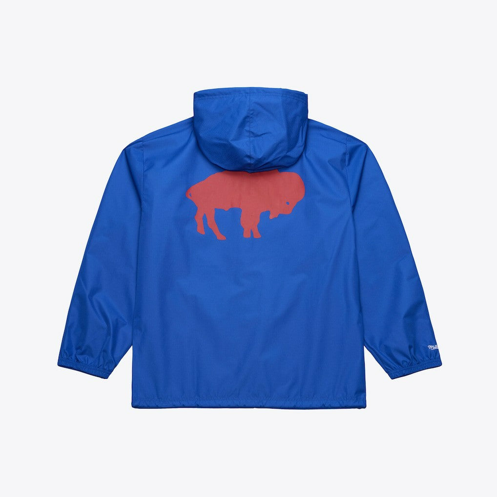 Buffalo Bills Coaches Full-Snap Hooded Windbreaker Jacket Royal - Mitchell & Ness