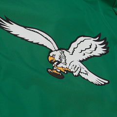Philadelphia Eagles Coaches Full-Snap Hooded Windbreaker Jacket Kelly Green - Mitchell & Ness