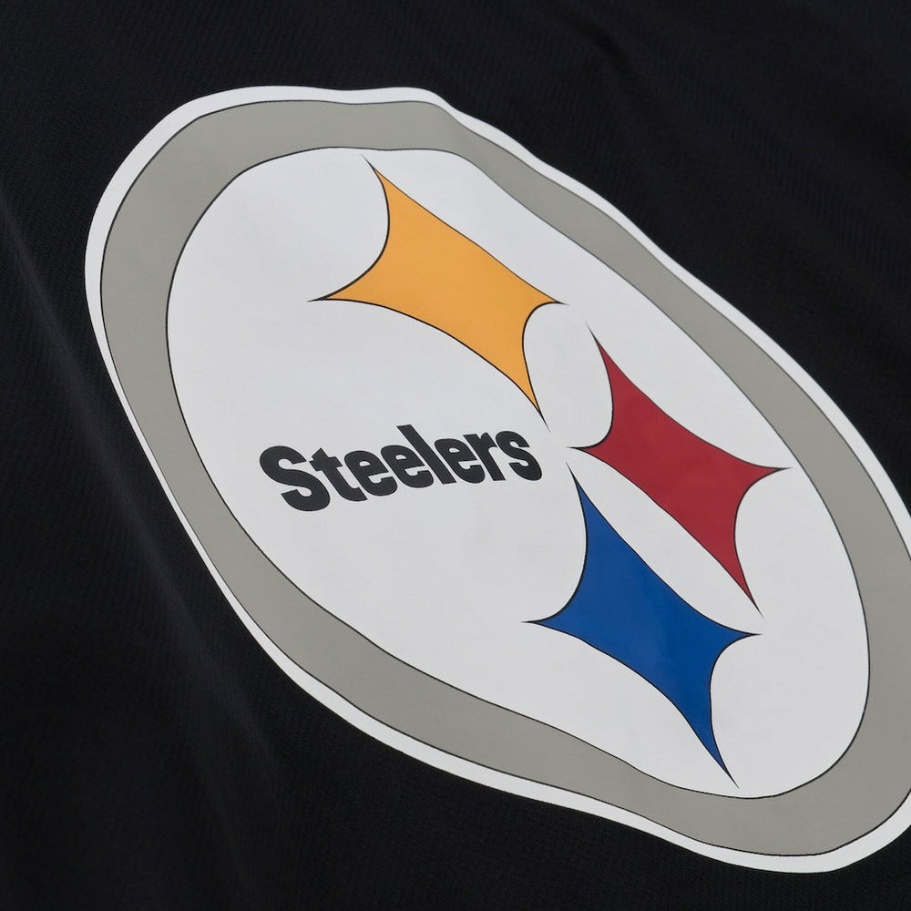 Pittsburgh Steelers Coaches Full-Snap Hooded Windbreaker Jacket Black - Mitchell & Ness