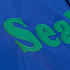 Seattle Seahawks Coaches Full-Snap Hooded Windbreaker Jacket Royal - Mitchell & Ness