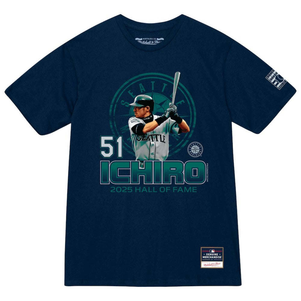 Ichiro Suzuki Seattle Mariners Mitchell & Ness Hall of Fame Hitter T-Shirt for sale