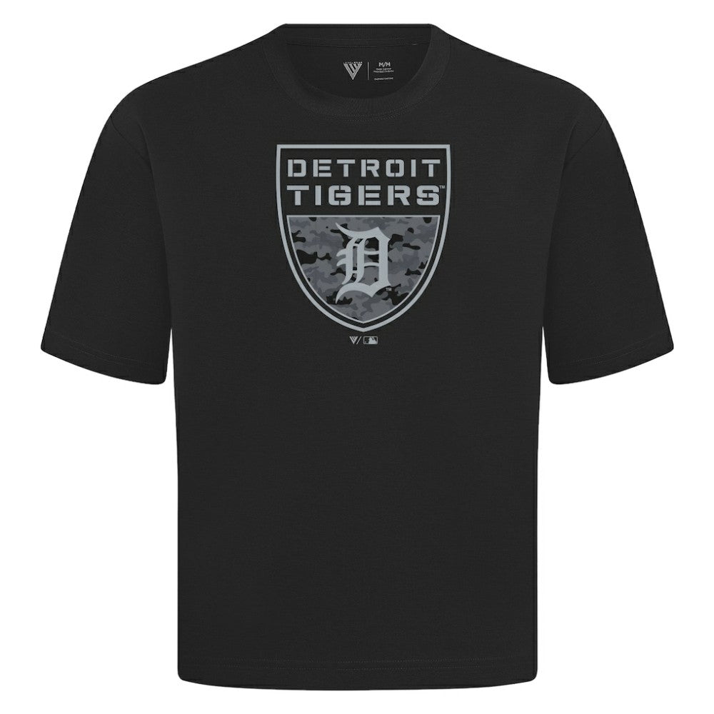 Detroit Tigers Levelwear Oversized Luxe Signature Knit Buckler T-Shirt Near Me