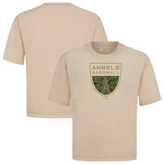 Los Angeles Angels Levelwear Oversized Luxe Signature Knit Buckler T-Shirt for sale