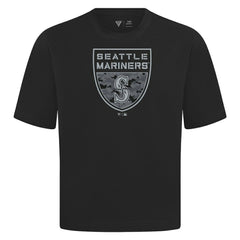 Seattle Mariners Levelwear Oversized Luxe Signature Knit Buckler T-Shirt discount