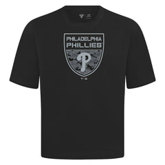 Philadelphia Phillies Levelwear Oversized Luxe Signature Knit Buckler T-Shirt for sale