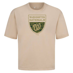 Washington Nationals Levelwear Oversized Luxe Signature Knit Buckler T-Shirt for sale