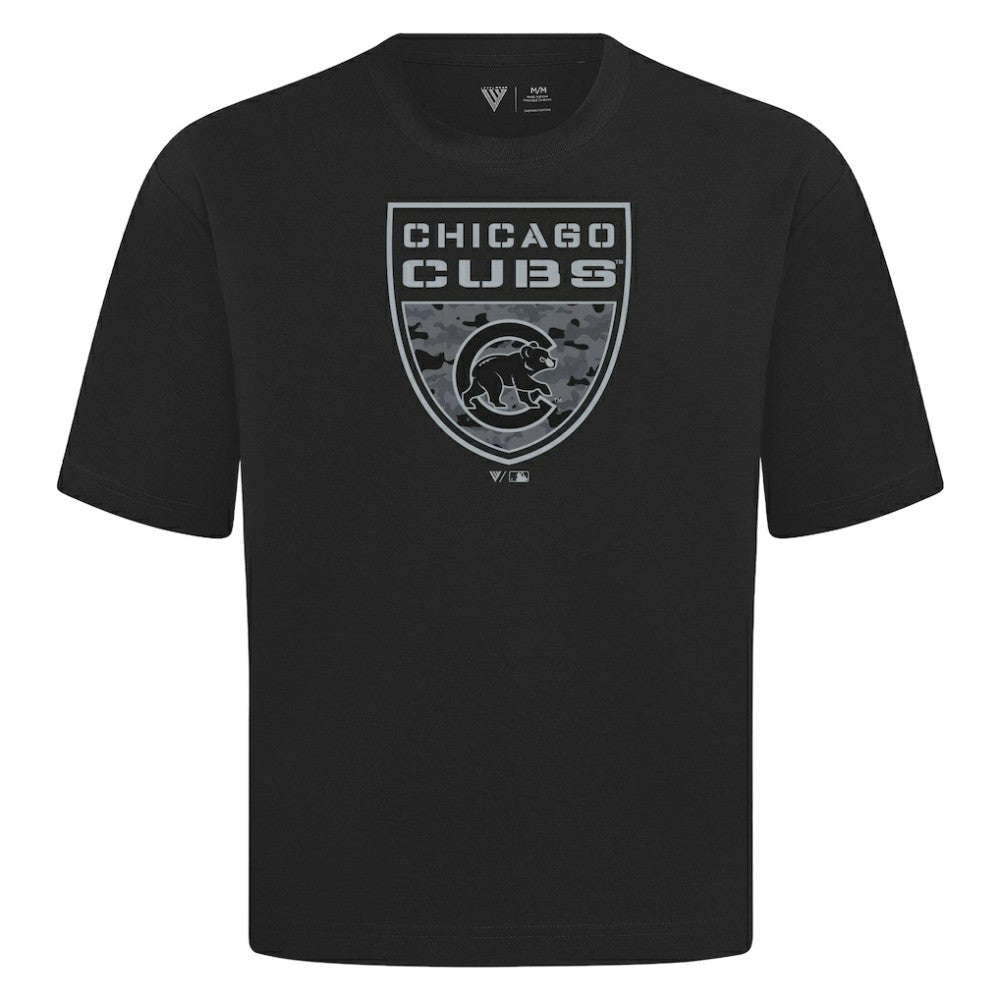 Chicago Cubs Levelwear Oversized Luxe Signature Knit Buckler T-Shirt Lifestyle