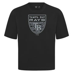Tampa Bay Rays Levelwear Oversized Luxe Signature Knit Buckler T-Shirt On Sale