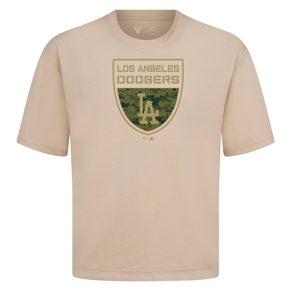 Los Angeles Dodgers Levelwear Oversized Luxe Signature Knit Buckler T-Shirt Online