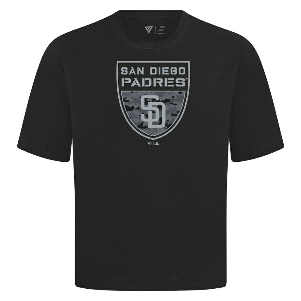 San Diego Padres Levelwear Oversized Luxe Signature Knit Buckler T-Shirt discount