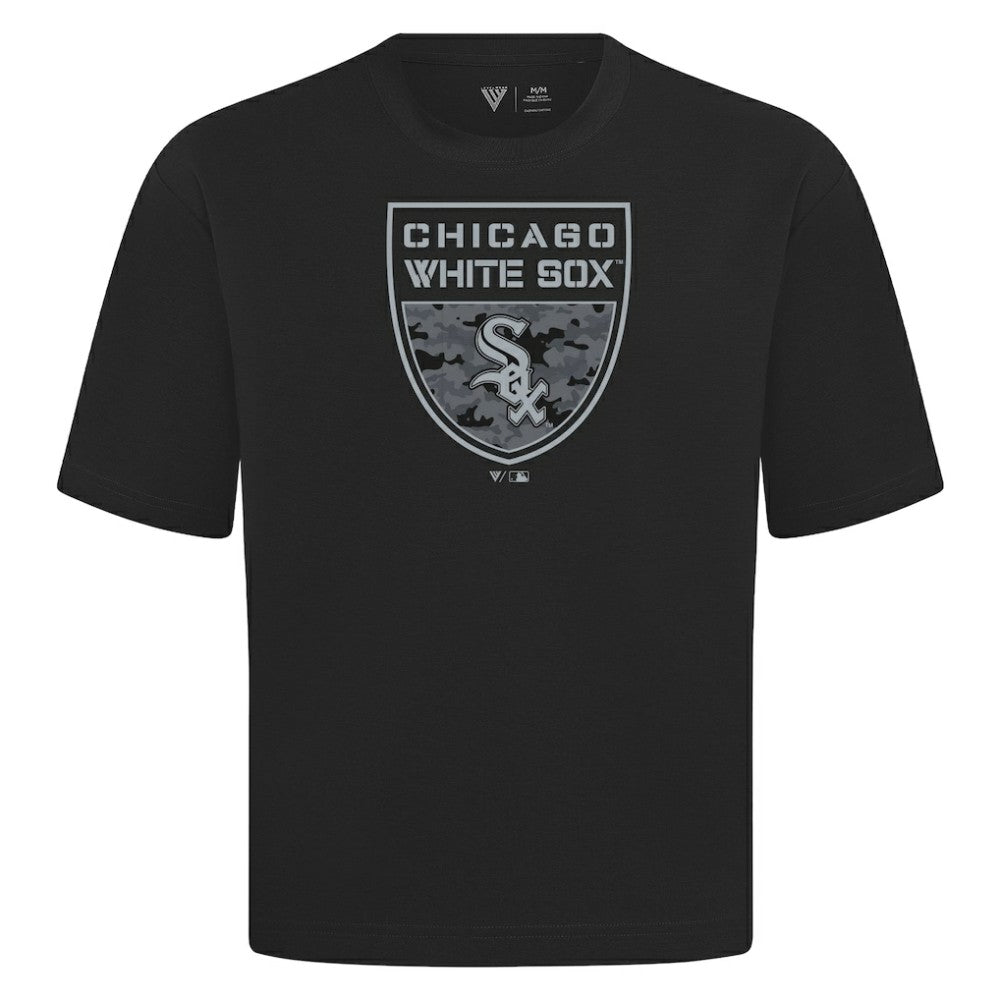 Chicago White Sox Levelwear Oversized Luxe Signature Knit Buckler T-Shirt Lifestyle