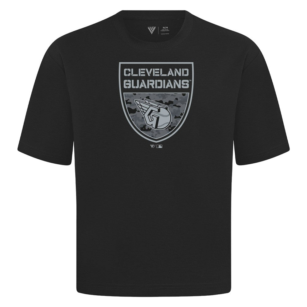 Cleveland Guardians Levelwear Oversized Luxe Signature Knit Buckler T-Shirt discount
