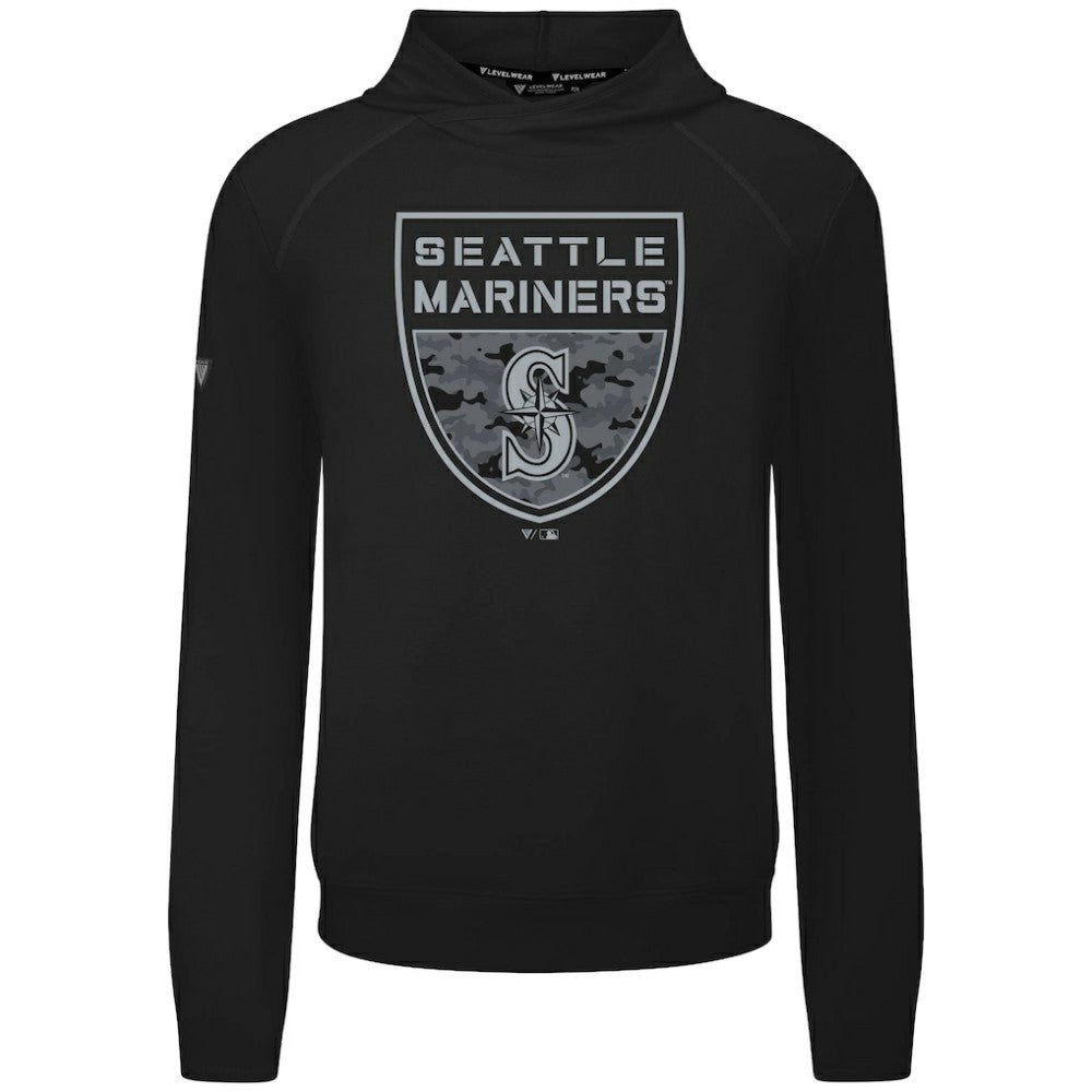 Seattle Mariners Levelwear Mandate Buckler Tri-Blend Pullover Hoodie Lifestyle