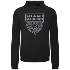 Miami Marlins Levelwear Mandate Buckler Tri-Blend Pullover Hoodie Lifestyle