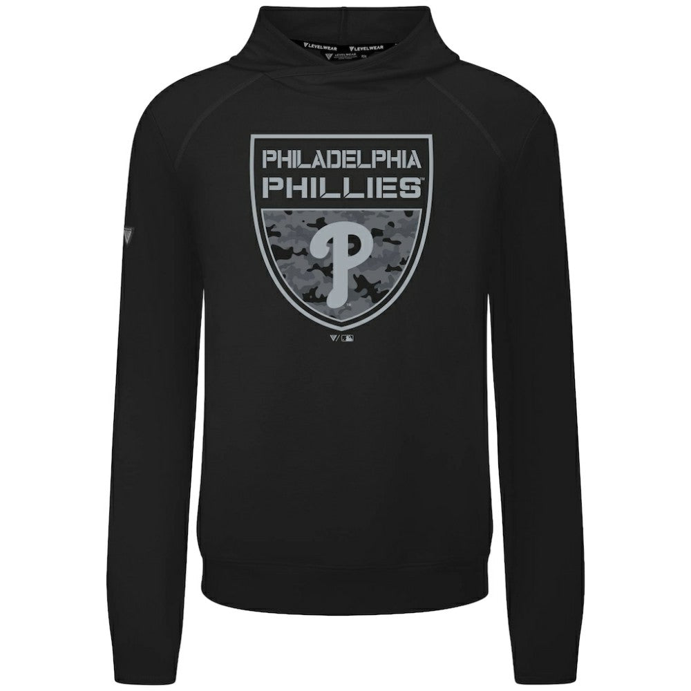 Philadelphia Phillies Levelwear Mandate Buckler Tri-Blend Pullover Hoodie Clearance