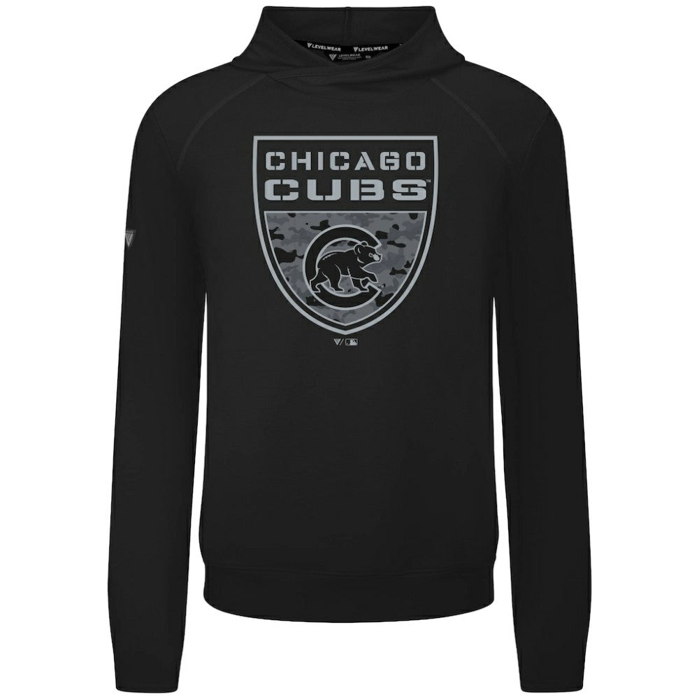 Chicago Cubs Levelwear Mandate Buckler Tri-Blend Pullover Hoodie On Sale