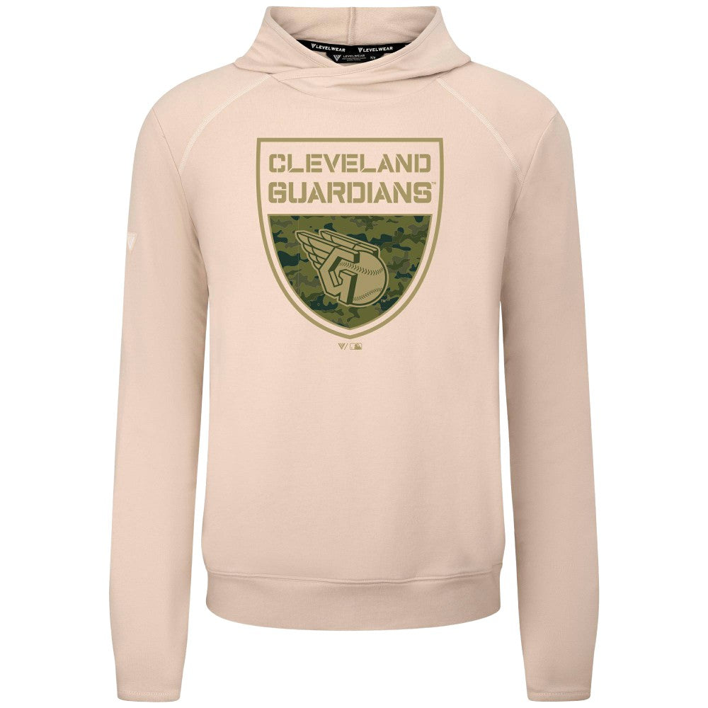 Cleveland Guardians Levelwear Mandate Buckler Tri-Blend Pullover Hoodie Lifestyle