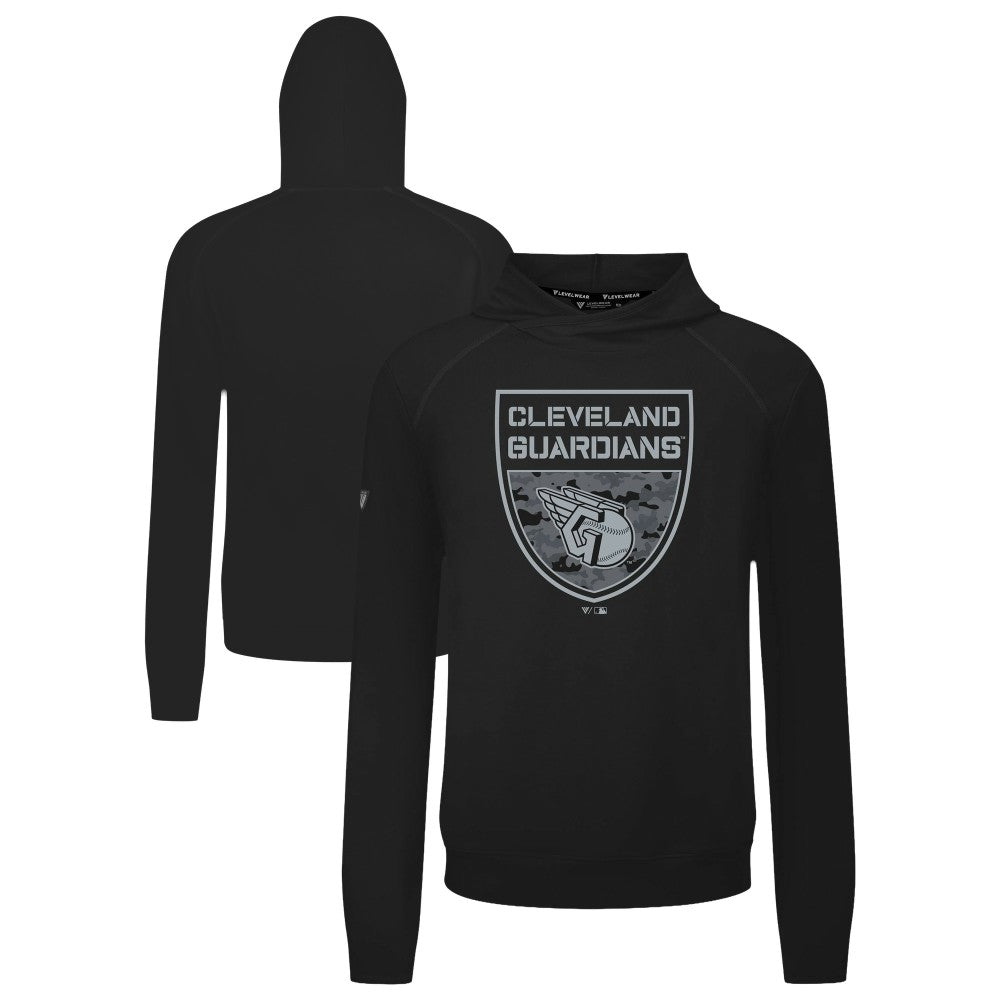 Cleveland Guardians Levelwear Mandate Buckler Tri-Blend Pullover Hoodie On Sale