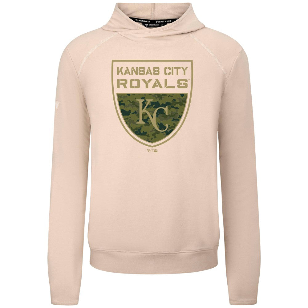 Kansas City Royals Levelwear Mandate Buckler Tri-Blend Pullover Hoodie for sale