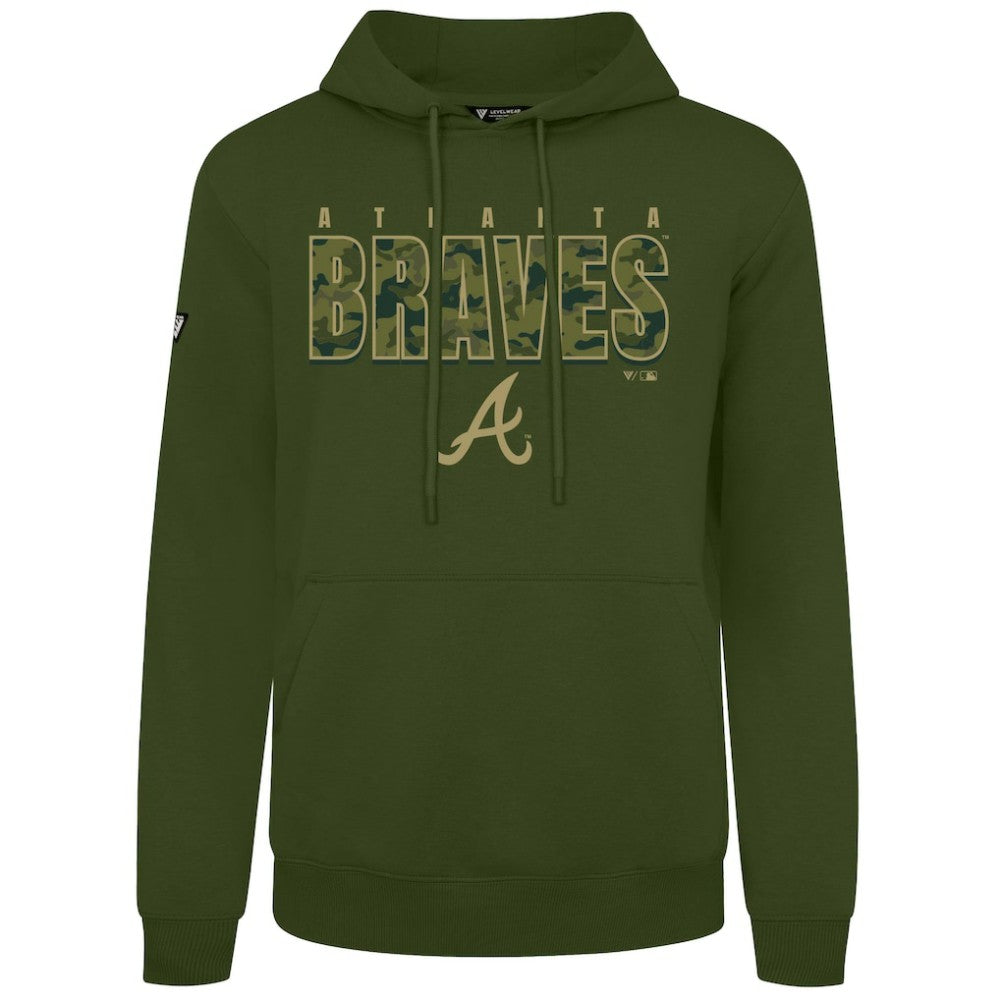 Atlanta Braves Levelwear Podium Protect Pullover Hoodie On Sale