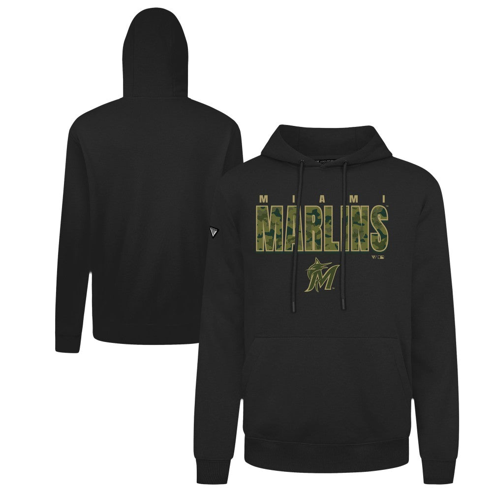 Miami Marlins Levelwear Podium Protect Pullover Hoodie On Sale