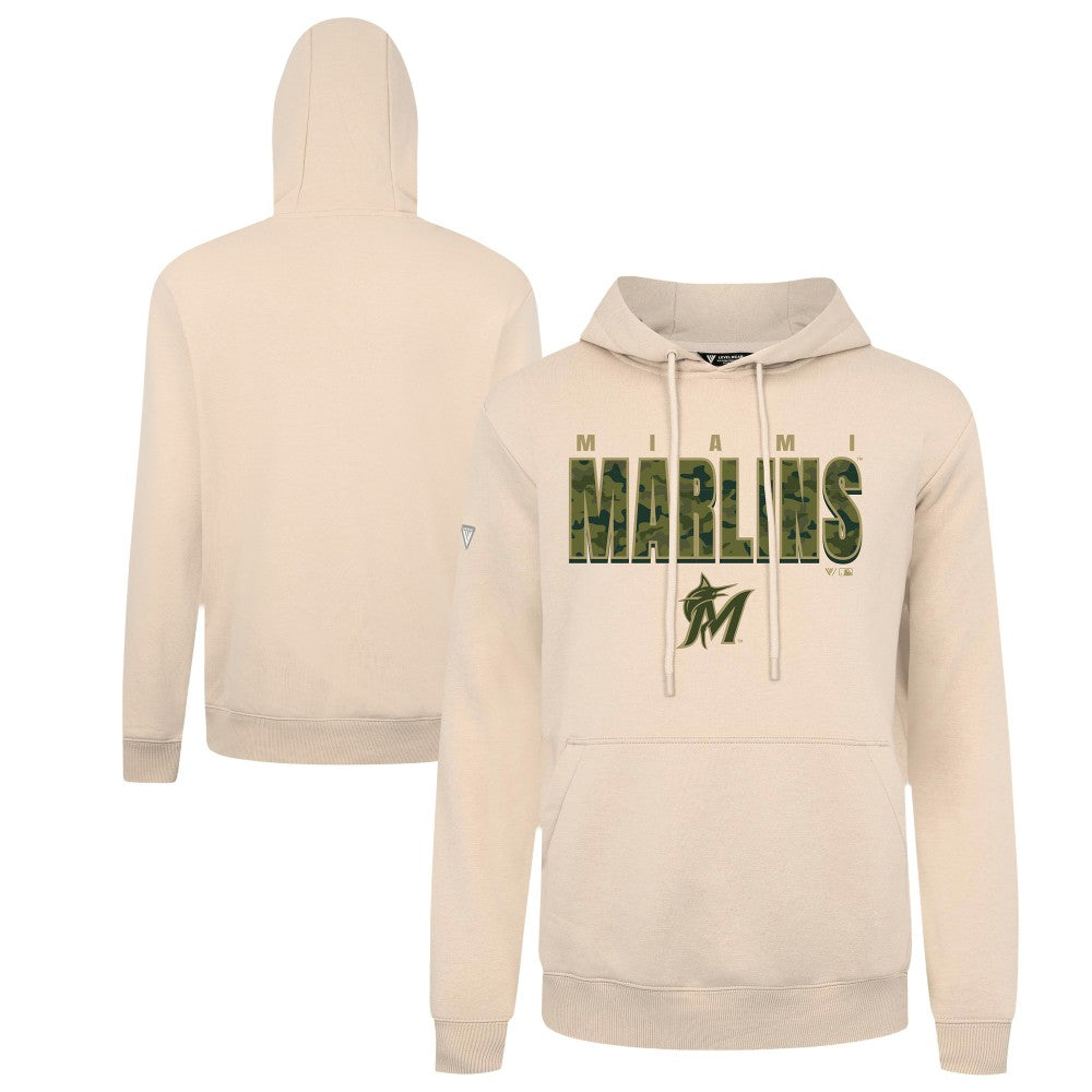 Miami Marlins Levelwear Podium Protect Pullover Hoodie On Sale