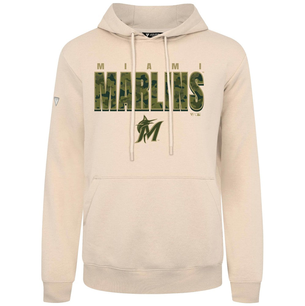Miami Marlins Levelwear Podium Protect Pullover Hoodie On Sale