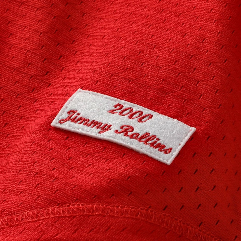 Jimmy Rollins Philadelphia Phillies Mitchell & Ness Cooperstown Mesh Batting Practice Button-Up Jersey On Sale