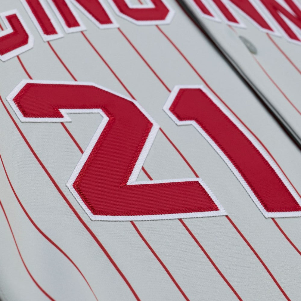 Deion Sanders Cincinnati Reds Mitchell & Ness 1997 Authentic Jersey - Gray | MLB Jerseys