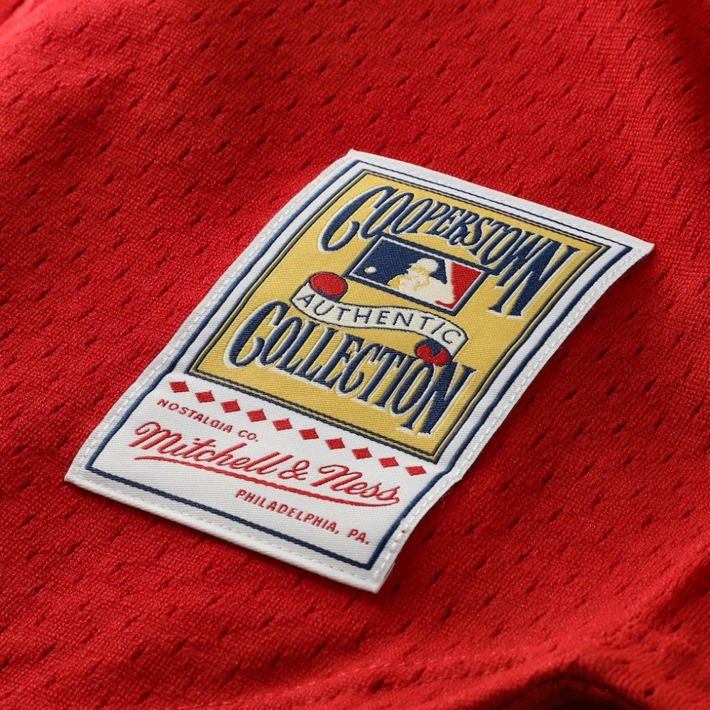 Deion Sanders Cincinnati Reds Mitchell & Ness Cooperstown Mesh Batting Practice Button-Up Jersey Clearance