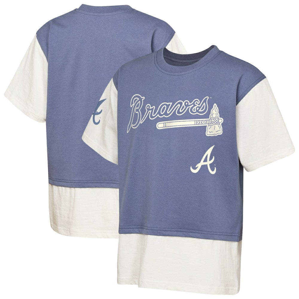 Atlanta Braves Outerstuff Youth Ultimate Pastels Premium Double Run T-Shirt Clearance