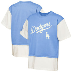 Los Angeles Dodgers Outerstuff Youth Ultimate Pastels Premium Double Run T-Shirt Lifestyle