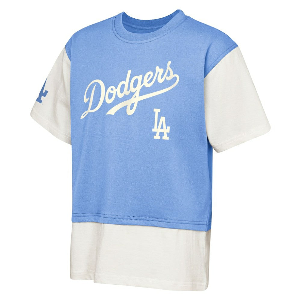 Los Angeles Dodgers Outerstuff Youth Ultimate Pastels Premium Double Run T-Shirt Lifestyle