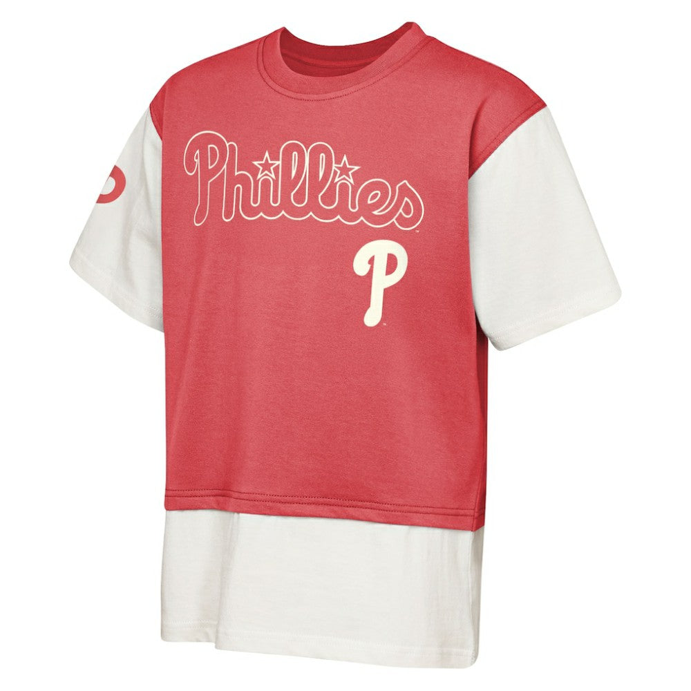 Philadelphia Phillies Outerstuff Youth Ultimate Pastels Premium Double Run T-Shirt On Sale
