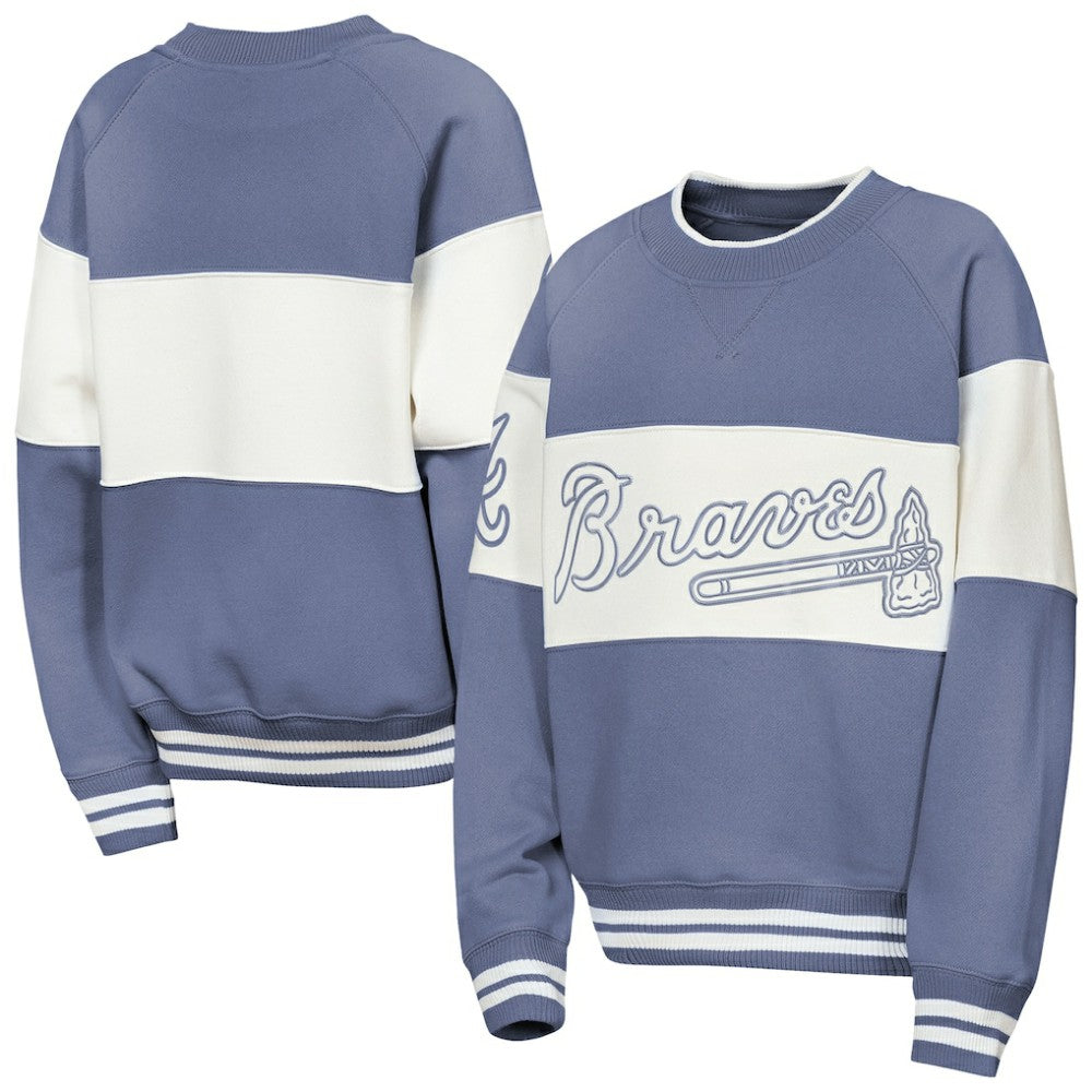 Atlanta Braves Outerstuff Youth Ultimate Pastels On Base Sweatshirt Lifestyle