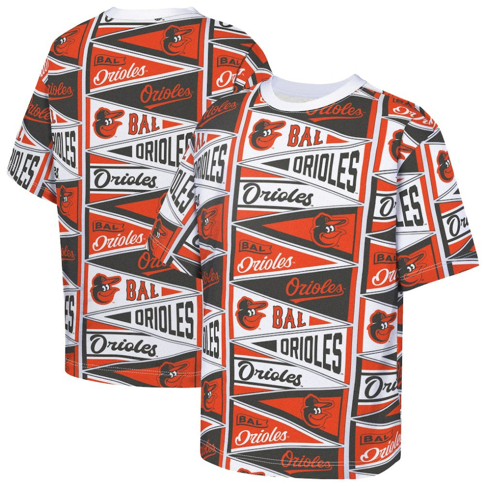 Baltimore Orioles Outerstuff Youth All-Over Pennant T-Shirt Clearance