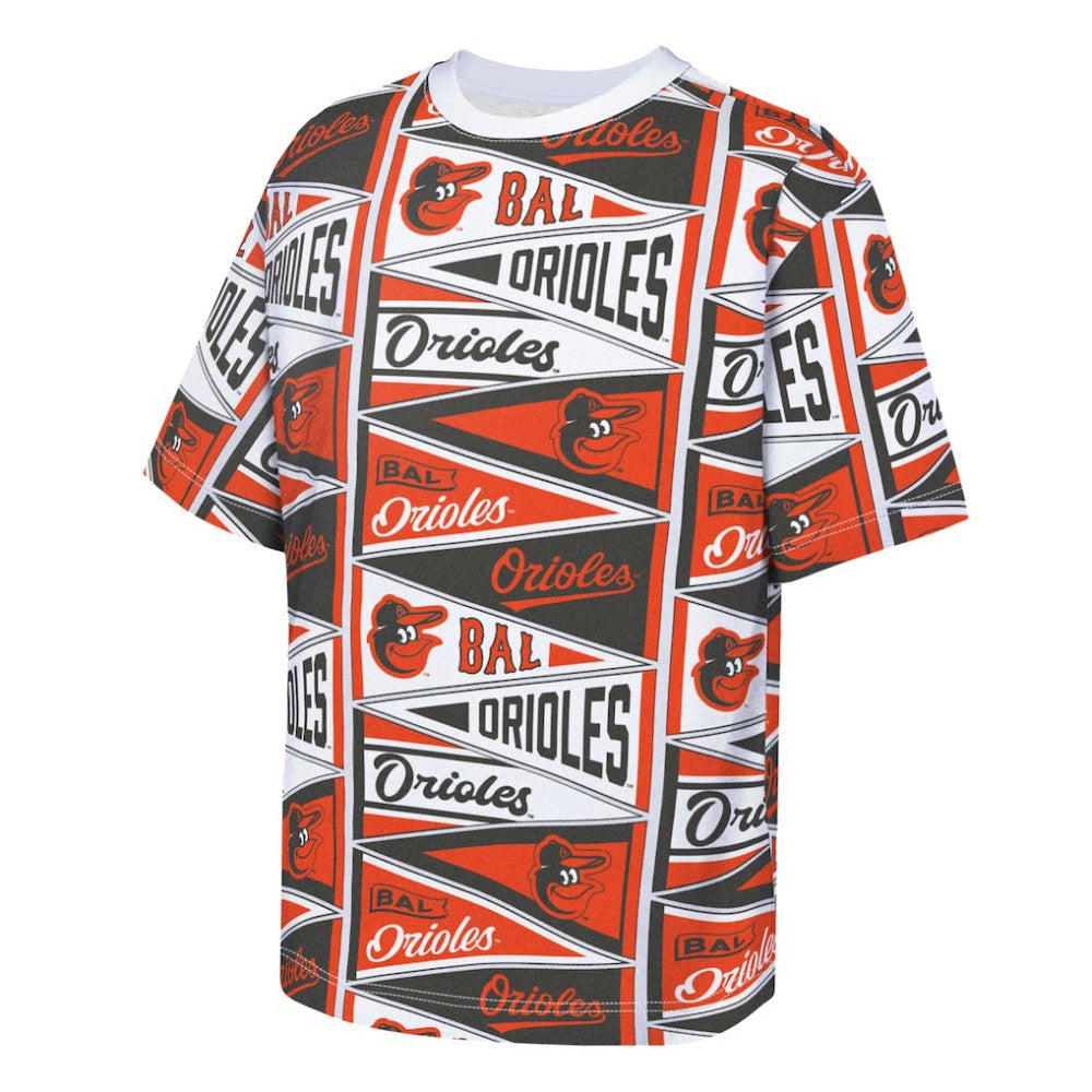 Baltimore Orioles Outerstuff Youth All-Over Pennant T-Shirt Clearance