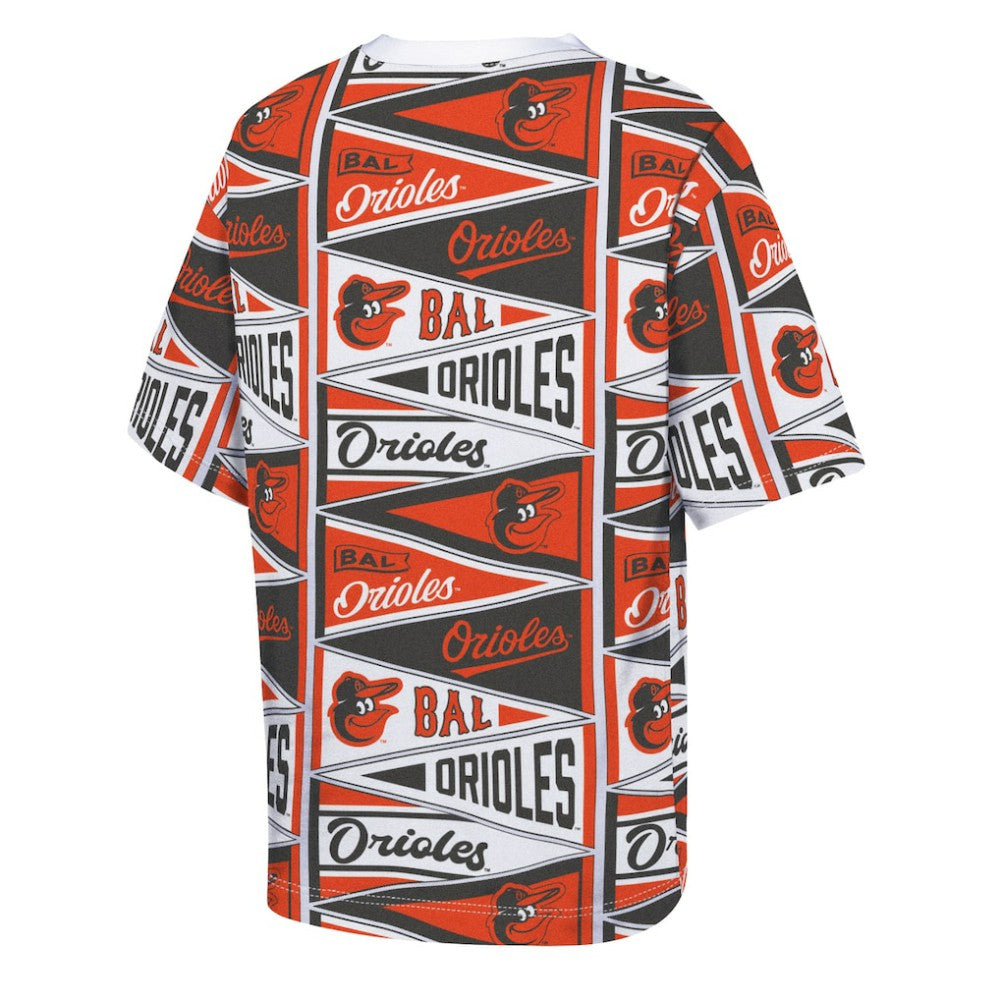 Baltimore Orioles Outerstuff Youth All-Over Pennant T-Shirt Clearance