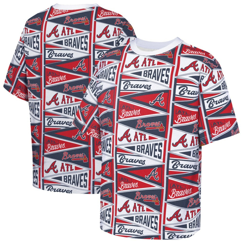 Atlanta Braves Outerstuff Youth All-Over Pennant T-Shirt Near Me
