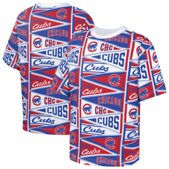 Chicago Cubs Outerstuff Youth All-Over Pennant T-Shirt Online